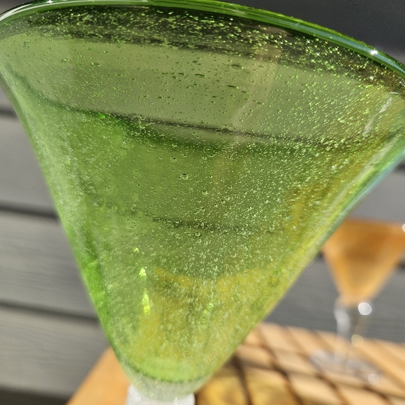 ❌️❌️SOLD❌️❌️Martini Margarita Glasses Set of 5 Amber Blue Green - Picture 5 of 11